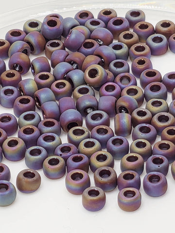 Toho Japanese Seed Beads: Oxblood Rainbow Frosted, Size 6/0 | Premium Glass