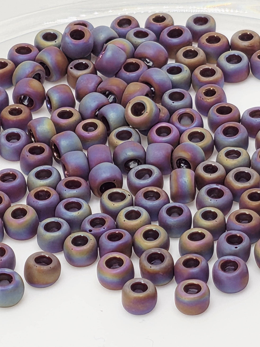 Toho Japanese Seed Beads: Oxblood Rainbow Frosted, Size 6/0 | Premium Glass