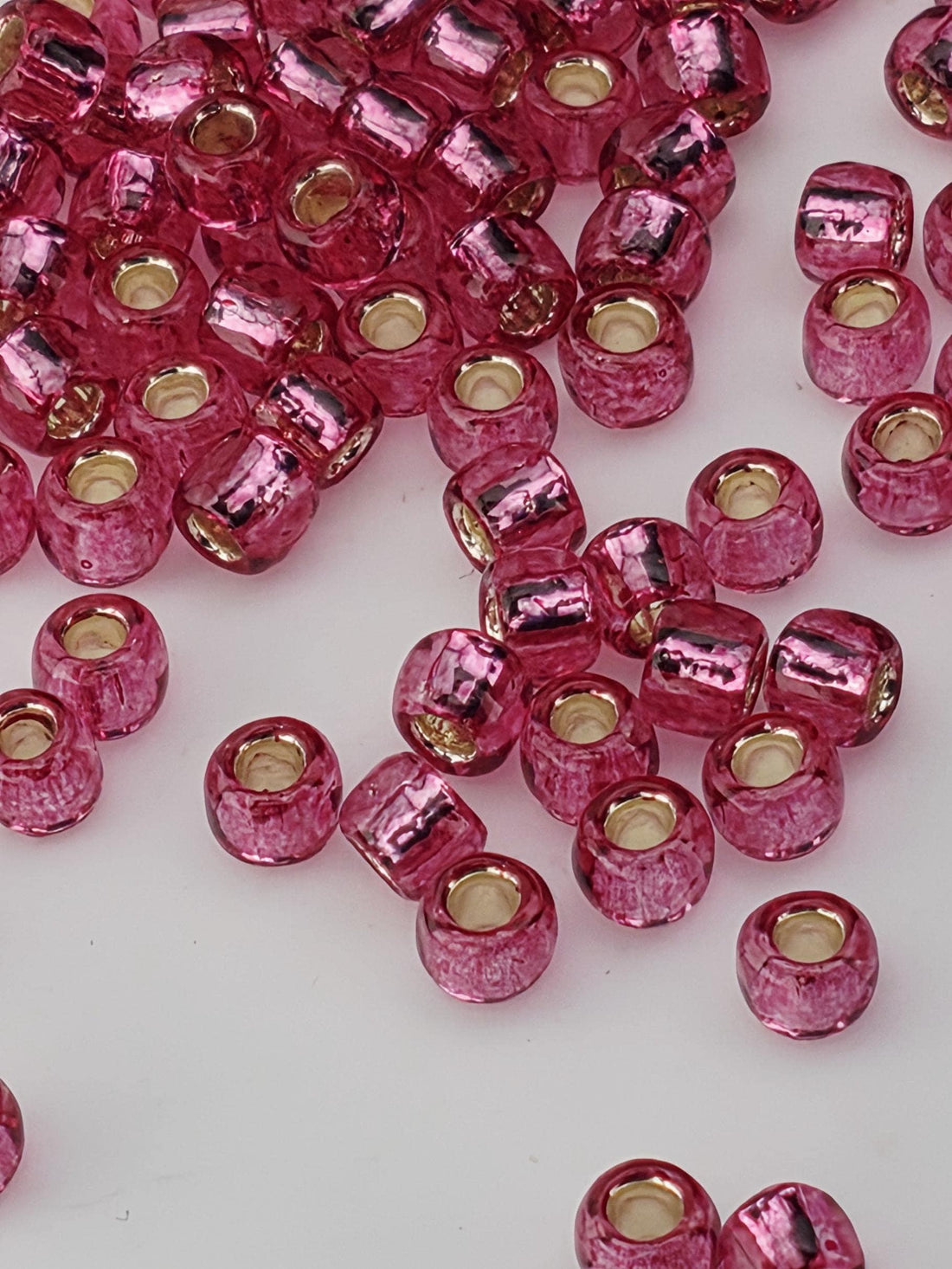 Toho Round 6/0 Tube 2.5" | Silver-Lined Mauve - Glass Beads, Macramé Craft Supply