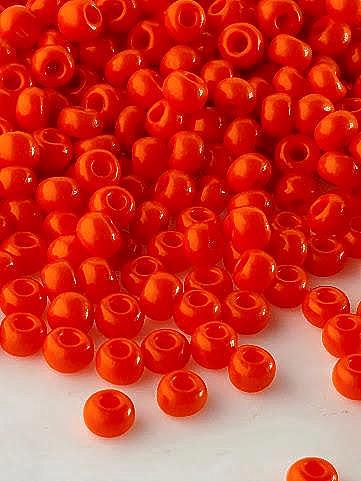 Opaque Dark Orange | Size 8 | 15g | Preciosa-Ornela Glass Seed Beads