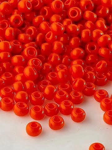 Opaque Dark Orange | Size 8 | 15g | Preciosa-Ornela Glass Seed Beads