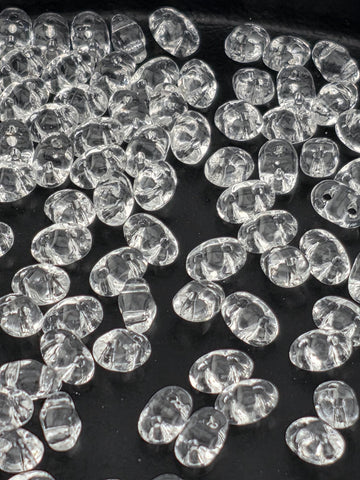 MiniDuo Japanese Seed Beads, 4x2mm Crystal | Bead Weaving, Embroidery Supply