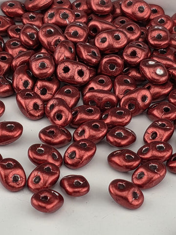 Japanese Seed Beads, SuperDuo 5x2mm | Metallic Merlot | Jewelry Making Supply