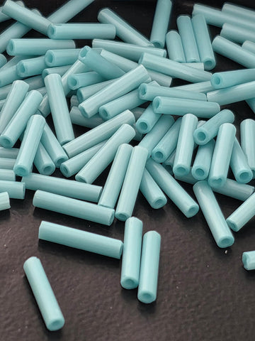 Toho Bugle #3 Beads, 9mm Opaque Turquoise | Glass | 2.5g Tube