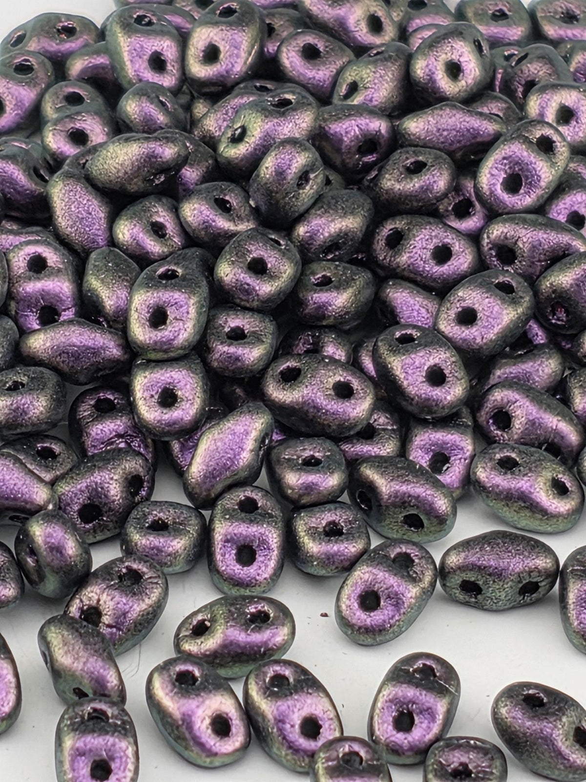 Japanese Seed Beads, Two Hole Beads - Black Currant Polychrome | Glass | 4x2mm