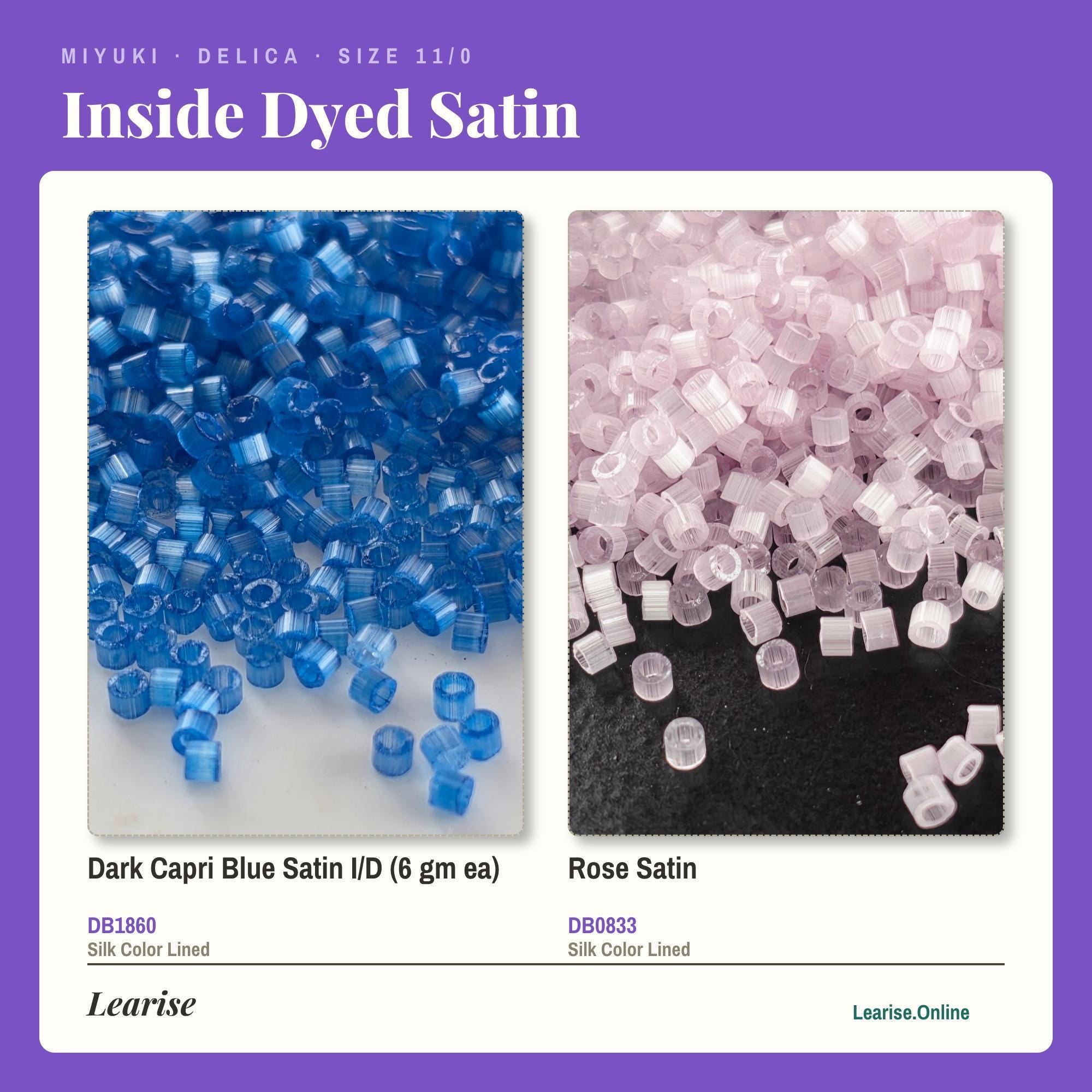 Miyuki Delica Seed Beads: Satin Finish, 6g for Jewelry Making