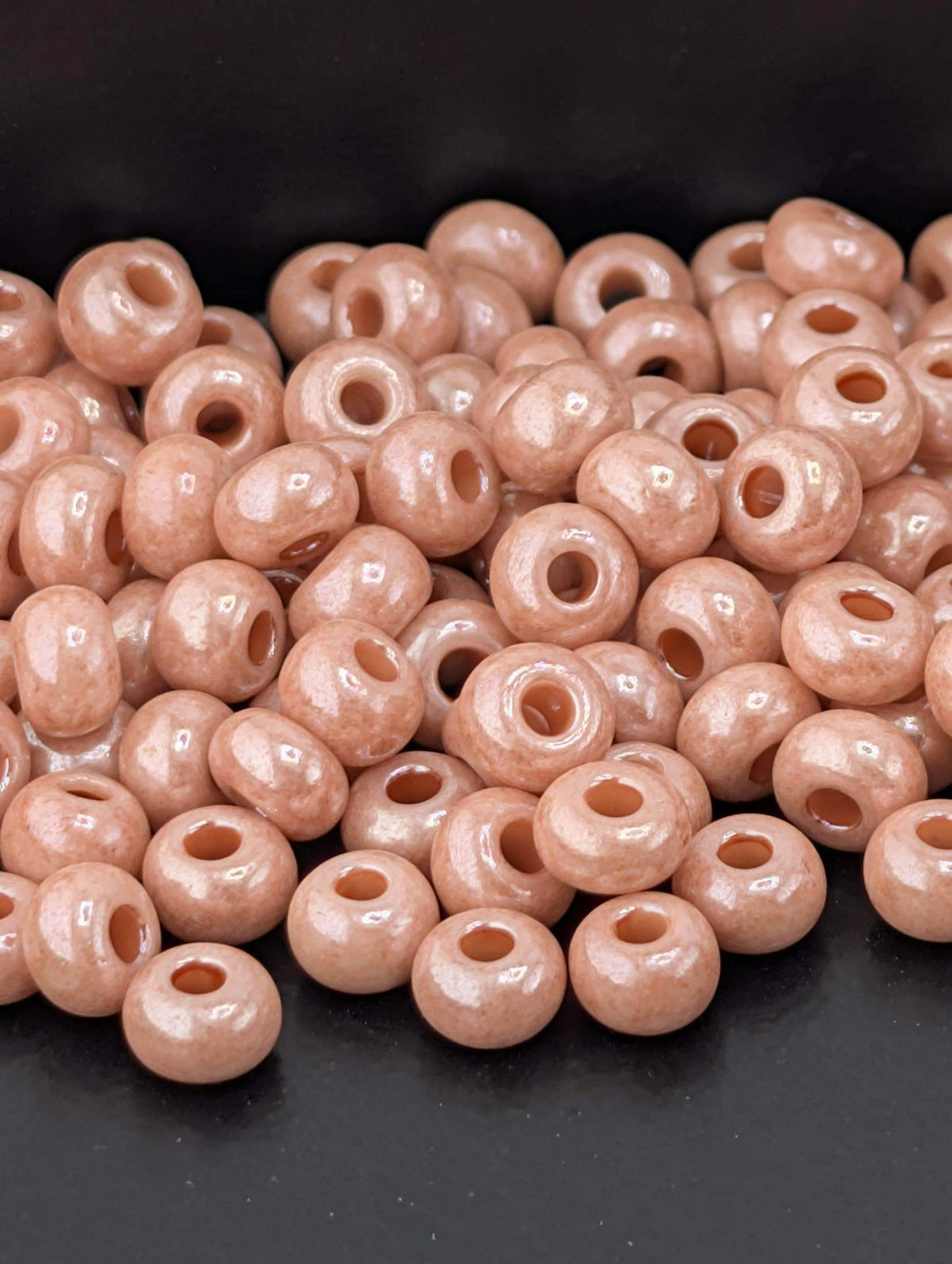 Opaque Pink Luster Size 6/0 Seed Beads | Preciosa Czech Glass, 20g Tube - Bead Weaving