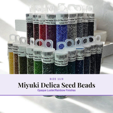 Miyuki Delica Matte Collection, Japanese Seed Beads 11/0 mix, matte luster beads for peyote, brick, loom beaders