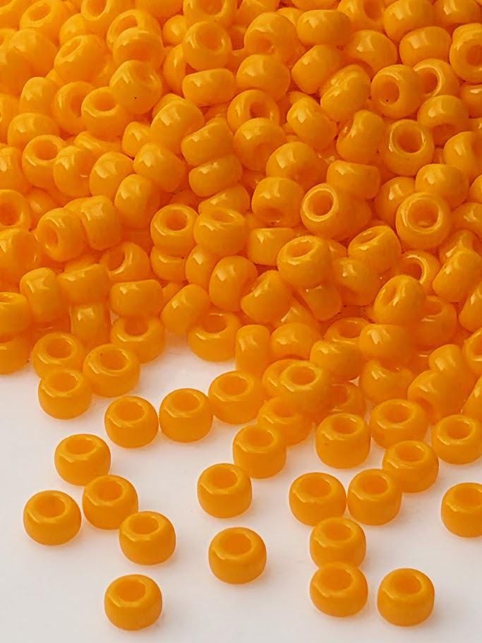 Miyuki Rocailles Seed Beads 11/0: Medium Orange Opaque, 20g Pack