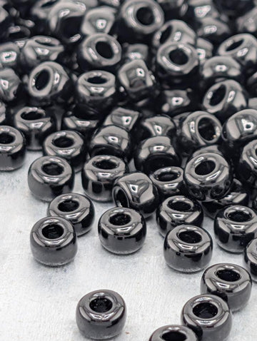 6-0401:Black O-Miyuki Rocaille 6/0 (20g pkg ~240 pcs)