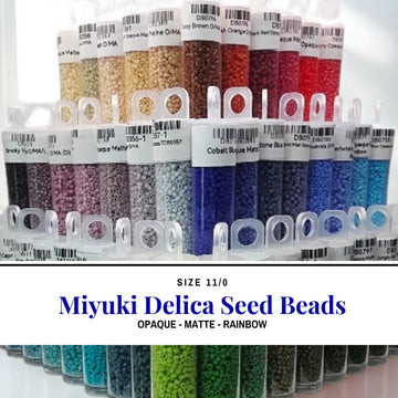 Miyuki Delica Seed Beads, Matte Tile Finish | Size 11/0 | 7g Package