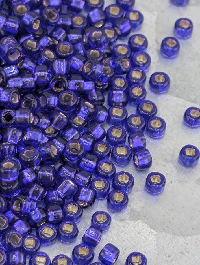 Royal Purple Miyuki Seed Beads: Translucent Glass 8/0 Rocaille