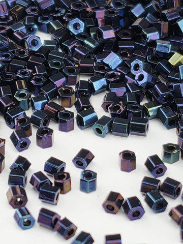 TOHO 11/0 Hex Seed Beads Metallic Nebula - 2.5 Inch Tube - Japanese Glass Beads for Jewelry Making, Beadweaving, Embroidery Supplies