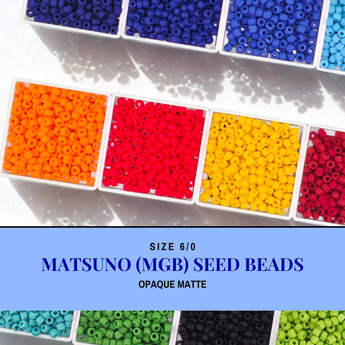 Matsuno Opaque Matte Size 6/0 Beads, Velvety Finish | 15g Glass | Jewelry Making