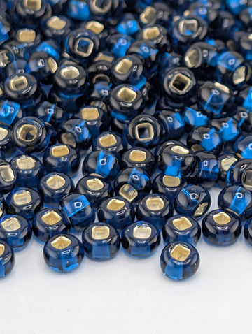 Translucent Montana SilverLined Size 6/0 Seed Beads - Preciosa Ornela Czech Glass, 20g Tube - Bead Weaving, Embroidery & DIY Jewelry