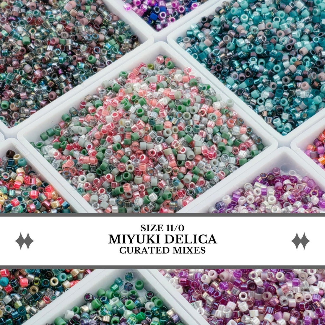 Miyuki Delica Beads, Multicolor Mix 11/0 | Peyote, Loom & Brick Stitch | 7g