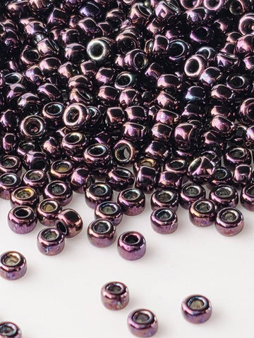 Miyuki Rocaille Size 11 | Dark Wine Metallic Rainbow | 20g Pkg