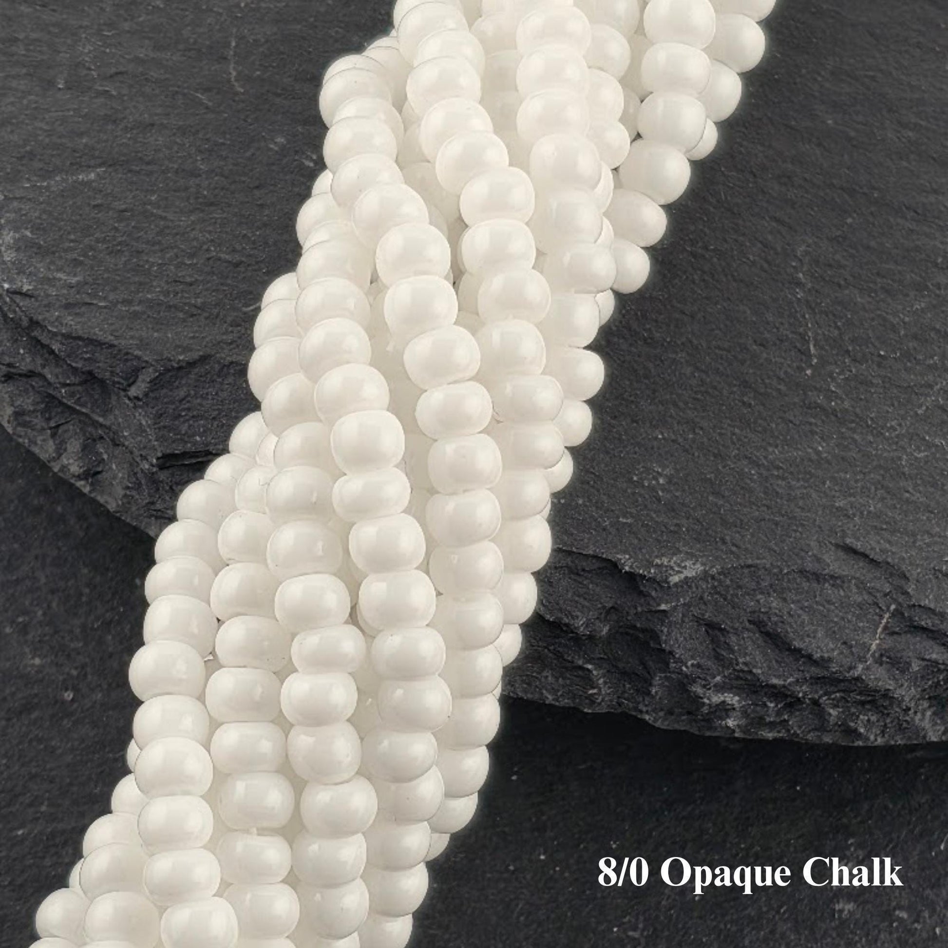 Preciosa Ornela 8/0 Czech Glass Seed Beads - Opaque Half-Hank (6x 12" Strands), 3mm Round Rocaille Beads for Jewelry Making & Beadweaving