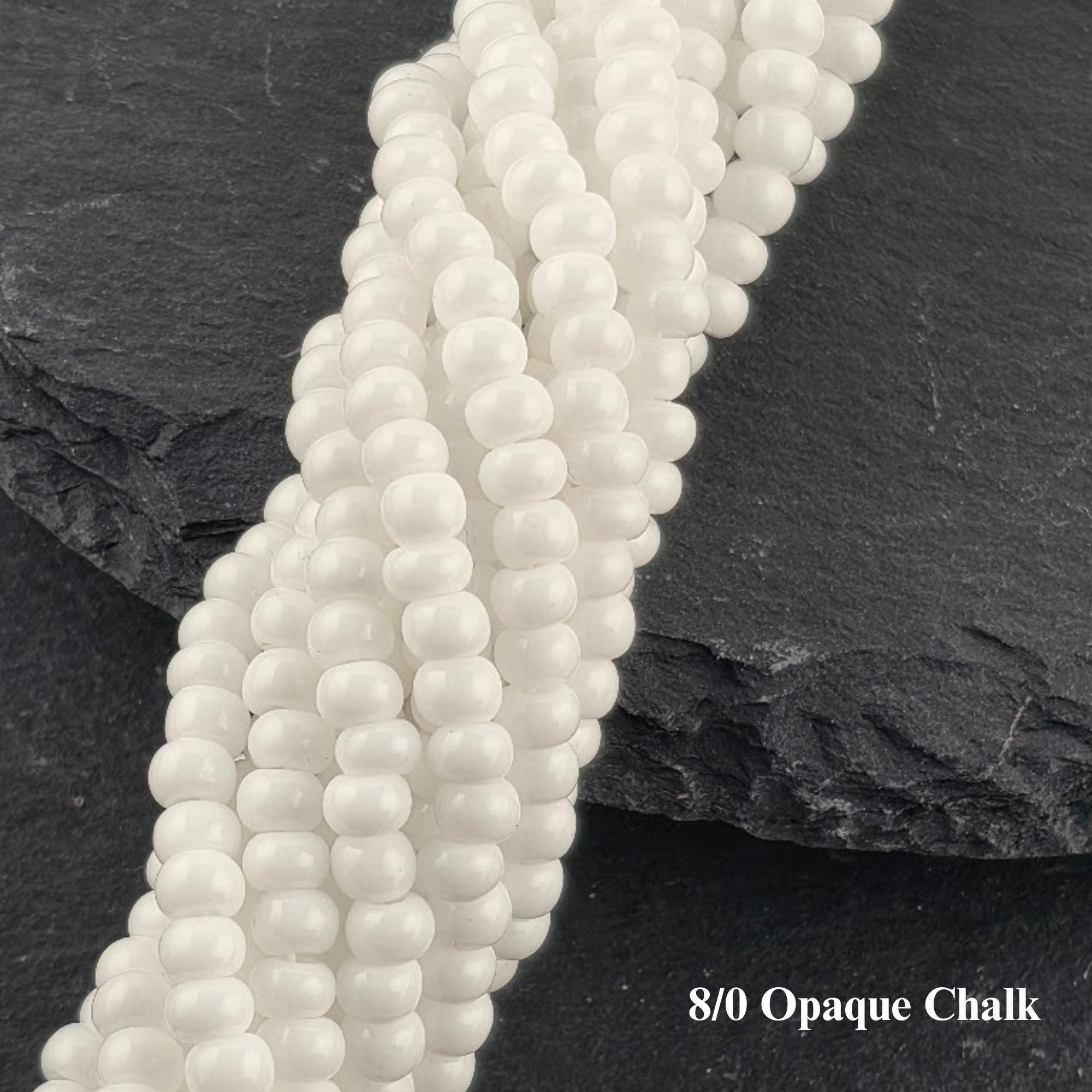 Preciosa Ornela 8/0 Czech Glass Seed Beads - Opaque Half-Hank (6x 12" Strands), 3mm Round Rocaille Beads for Jewelry Making & Beadweaving