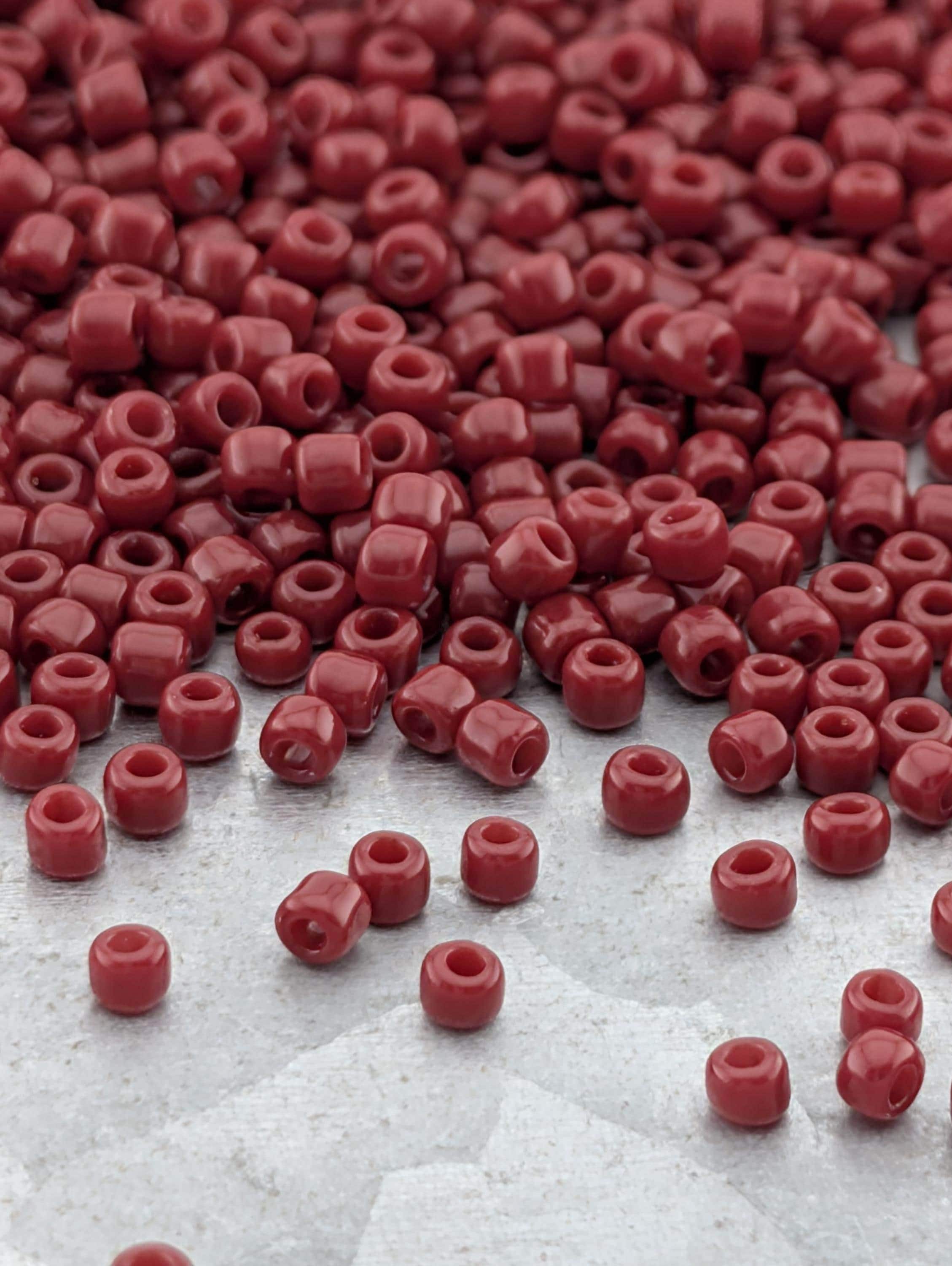 Brick Red Opaque Matsuno Seed Beads | Size 11/0 (2mm) | 15g, ~1650 pcs