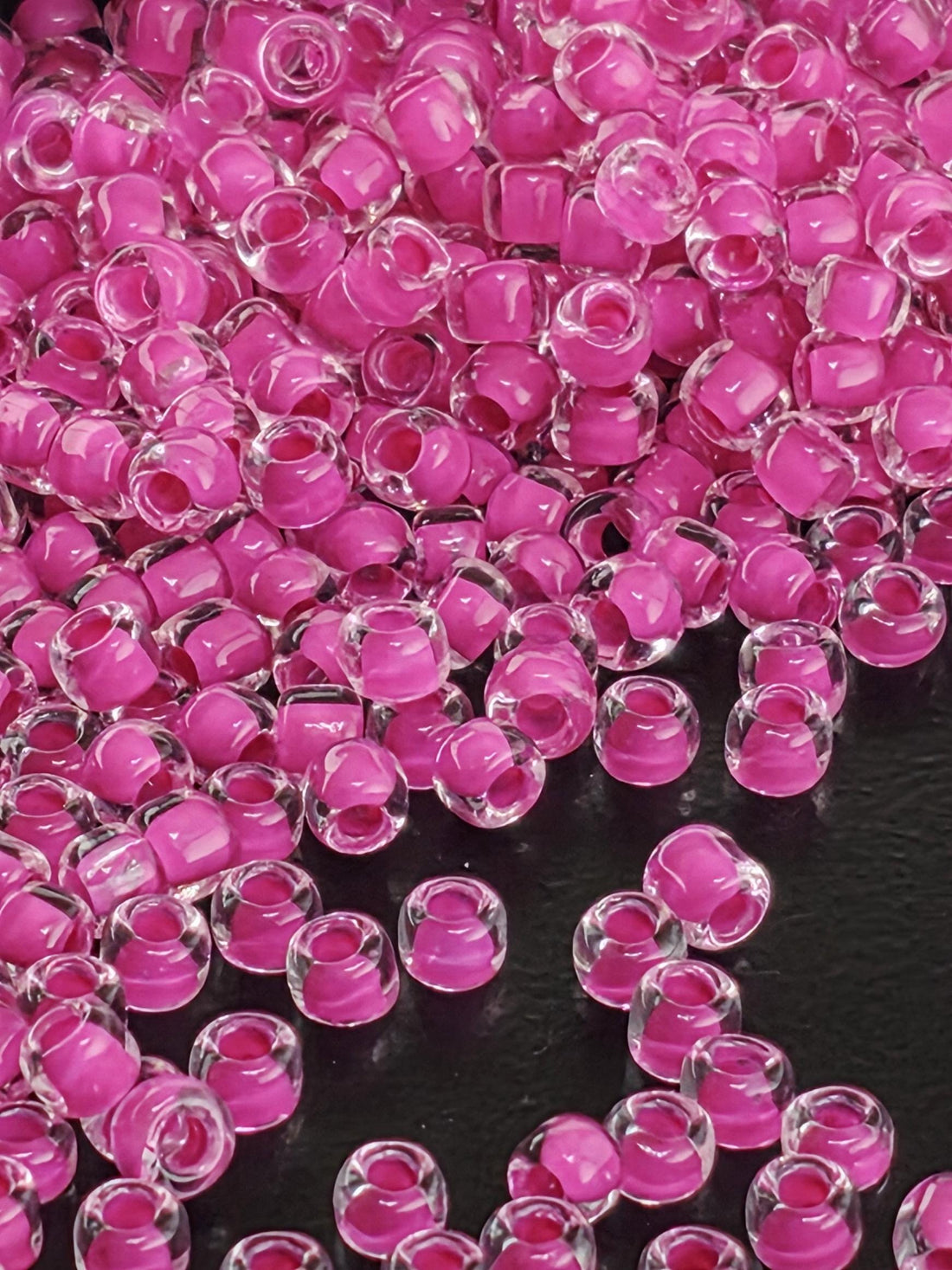 8294SB Translucent Inside Color Hot Pink 8/0 Matsuno Seed Beads (15g, ~600 pcs)