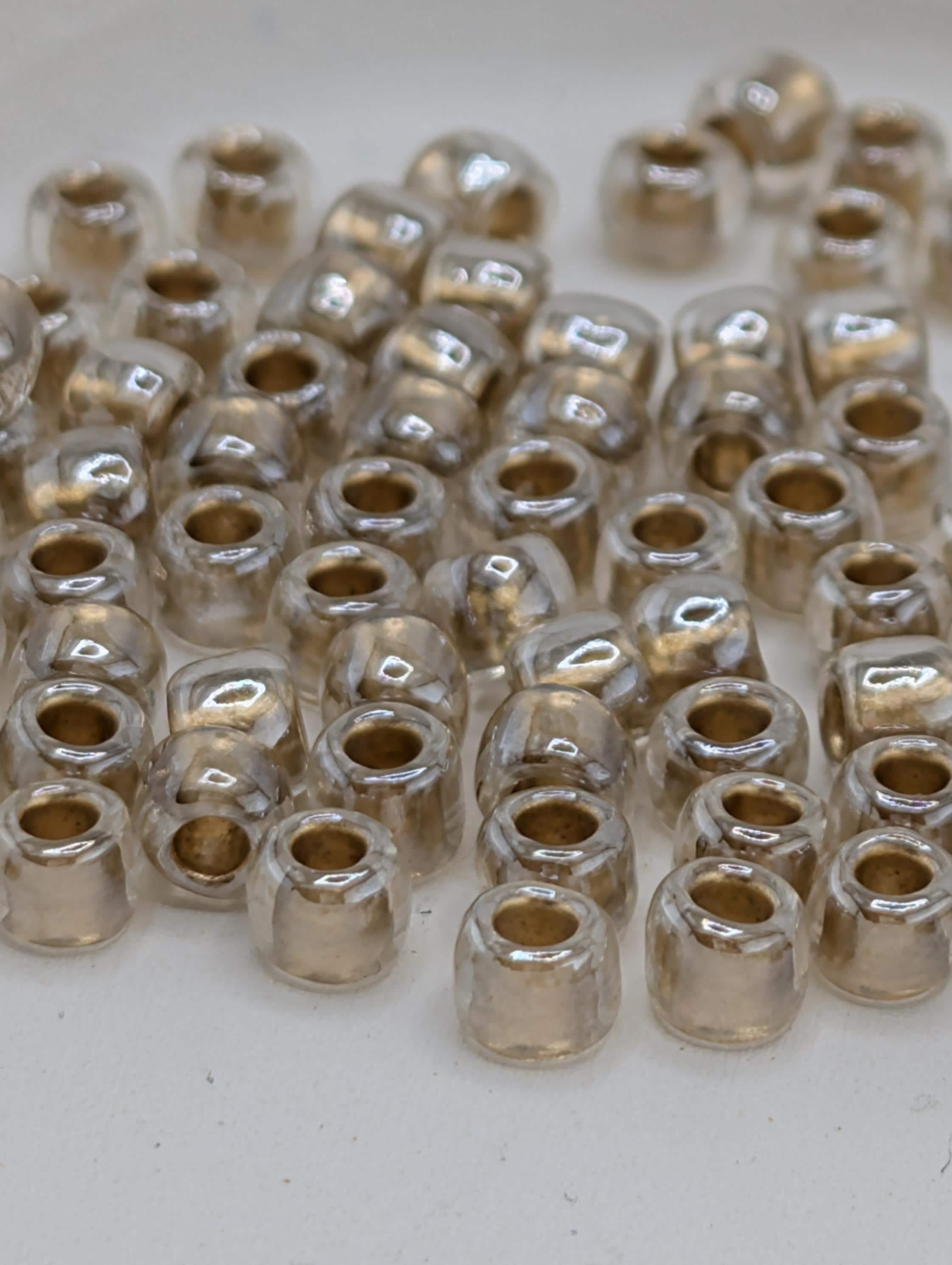 Toho Japanese Seed Beads: Gold-Lined Crystal, Size 6/0, 2.5-Inch Tube