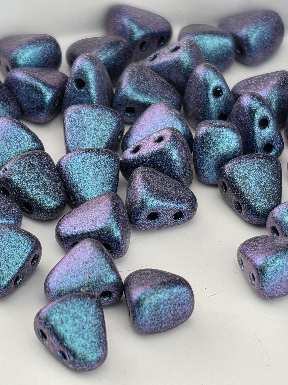 Japanese Seed Beads, 2 Hole Beads | Polychrome Indigo Orchid, Glass - Jewelry Making Supply