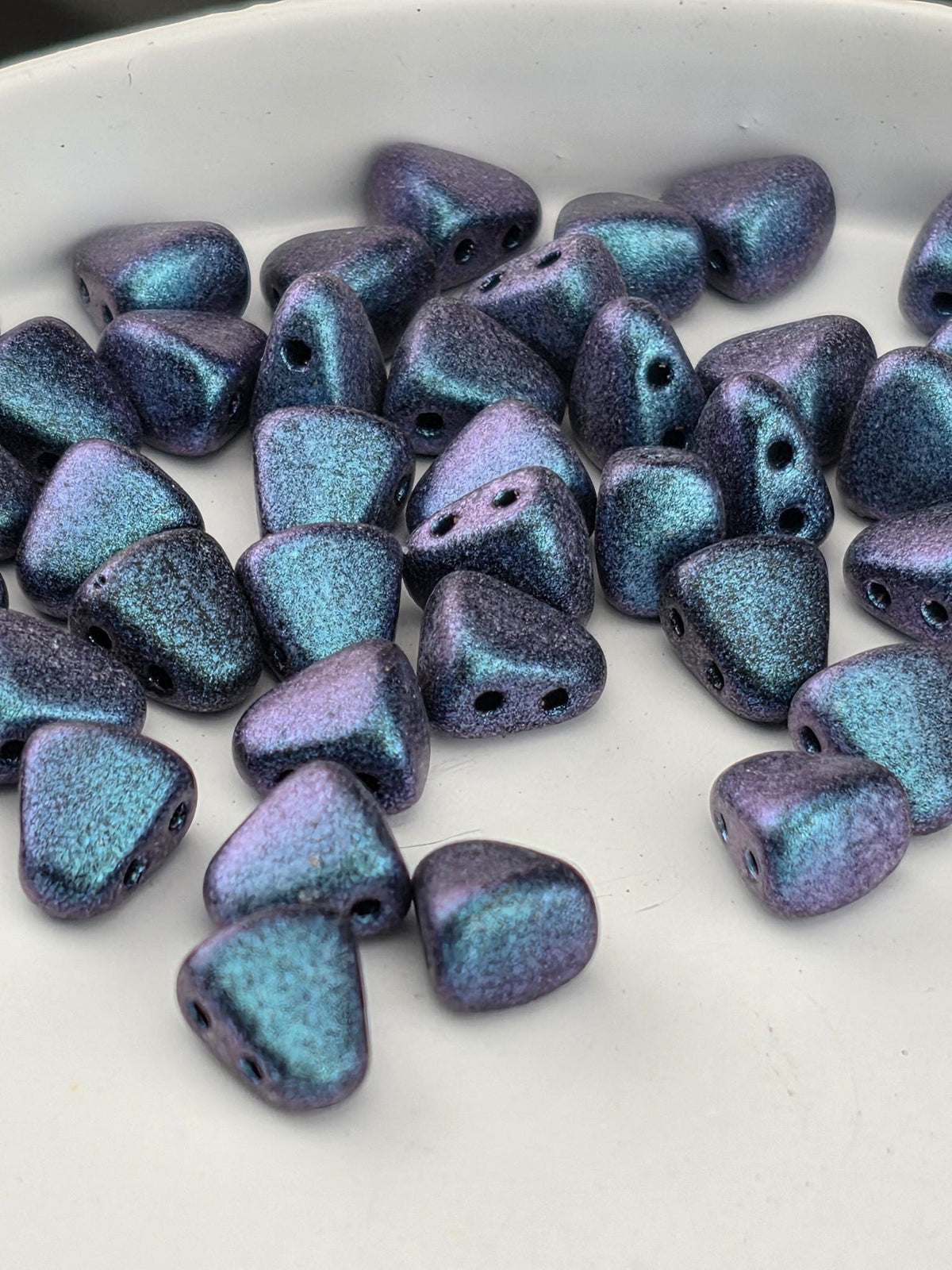 Japanese Seed Beads, 2 Hole Beads | Polychrome Indigo Orchid, Glass - Jewelry Making Supply