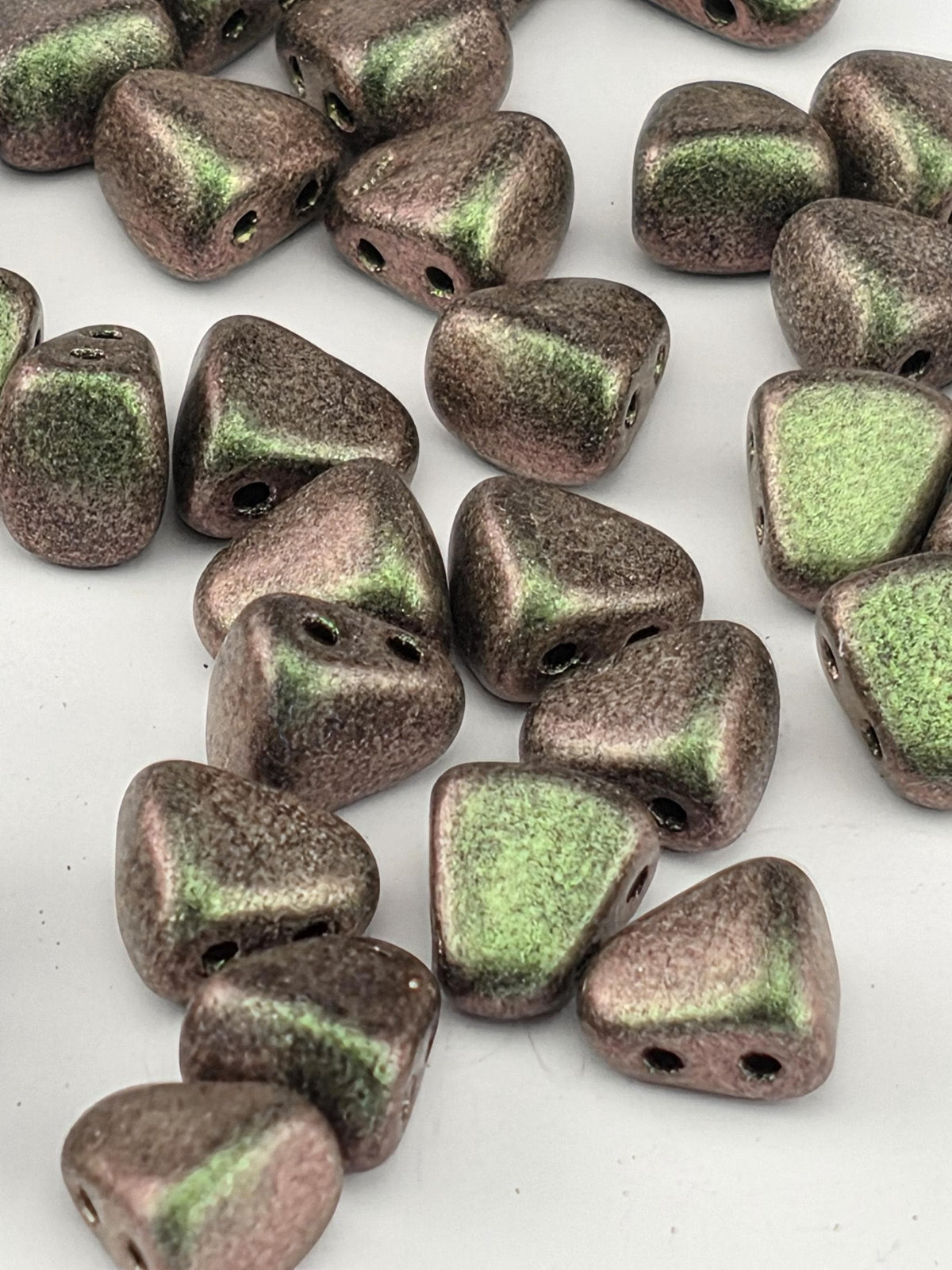 Japanese Seed Beads, Two Hole 6x5mm - Olive Mauve | Glass | Jewelry Making