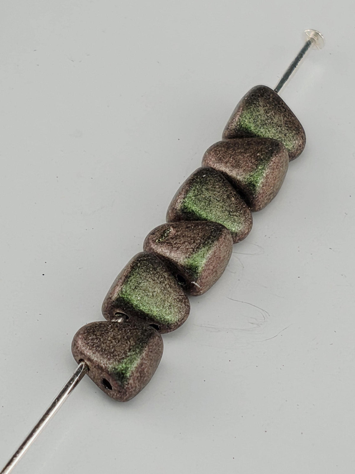 Japanese Seed Beads, Two Hole 6x5mm - Olive Mauve | Glass | Jewelry Making