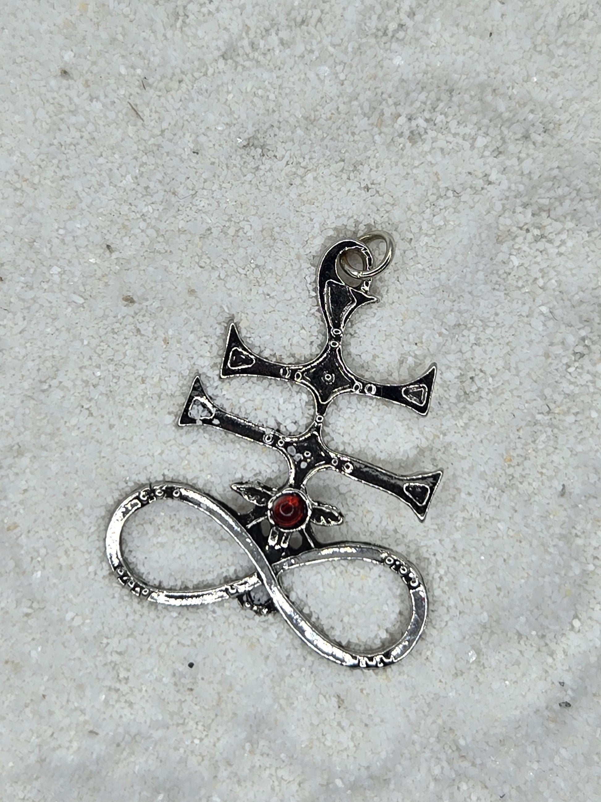 Gothic Silver Skeleton Pendant, Skull Charm (Bag or Car Accessory)