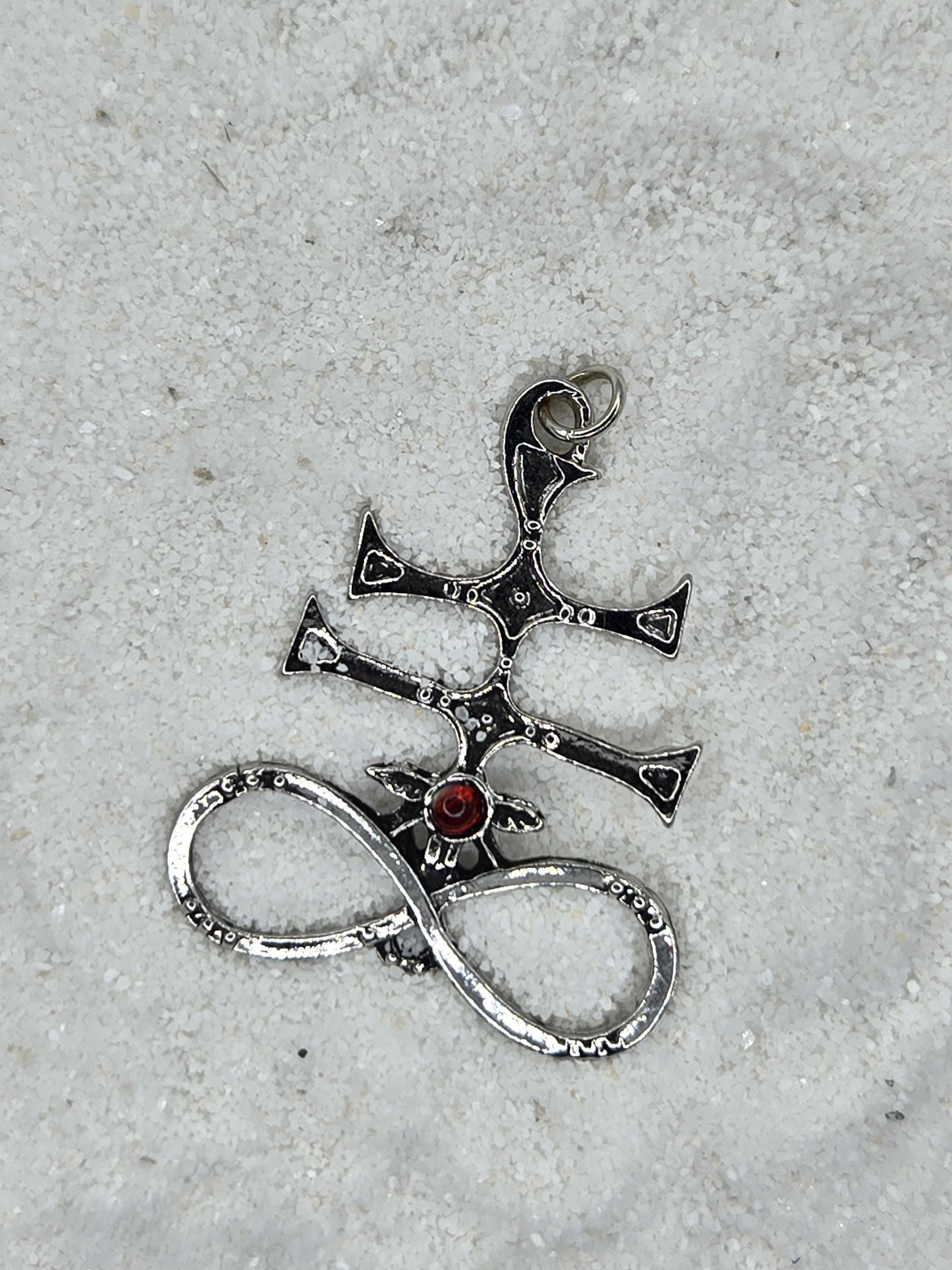 Gothic Silver Skeleton Pendant, Skull Charm (Bag or Car Accessory)