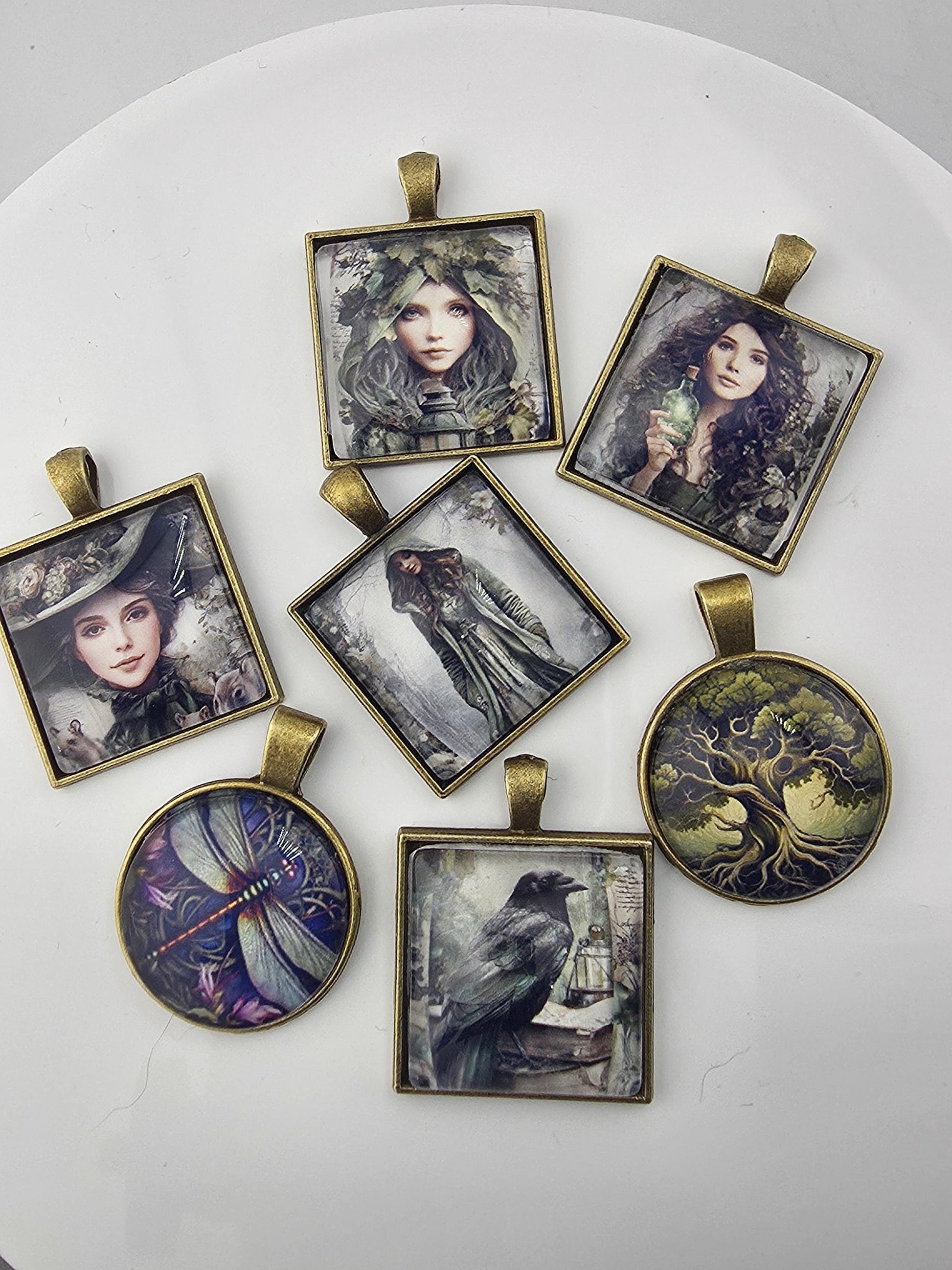 Velvet Reverie Bead Soup Mix | Emerald and Plum Glass Beads | Dragonfly and Fae Cabochon Pendants | DIY Jewelry Making | Learise Curated Mix