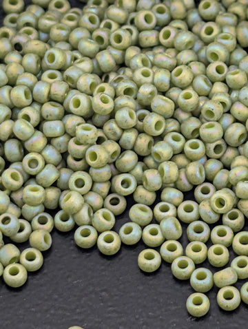 Semi Glazed Rainbow - Honeydew Size 11/0 Toho Round 2.5" tube