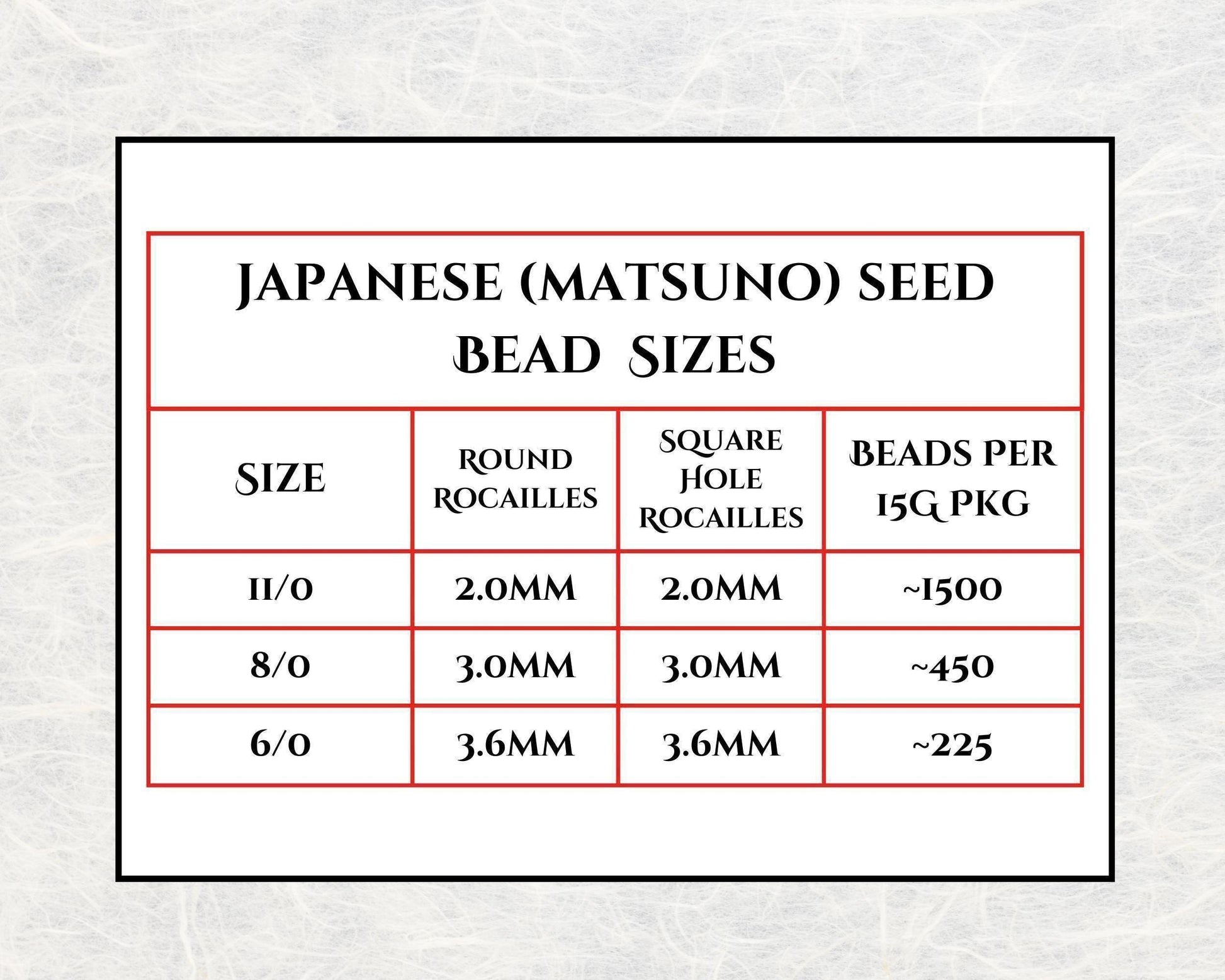 White Opaque Matte Matsuno Seed Beads | Size 11/0 (2mm) | 15g, ~1650 pcs
