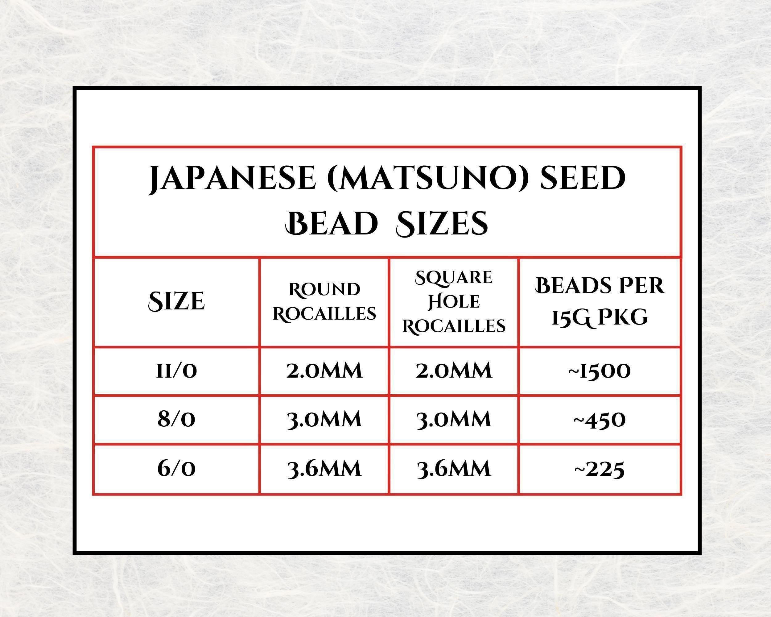 White Opaque Matte Matsuno Seed Beads | Size 11/0 (2mm) | 15g, ~1650 pcs