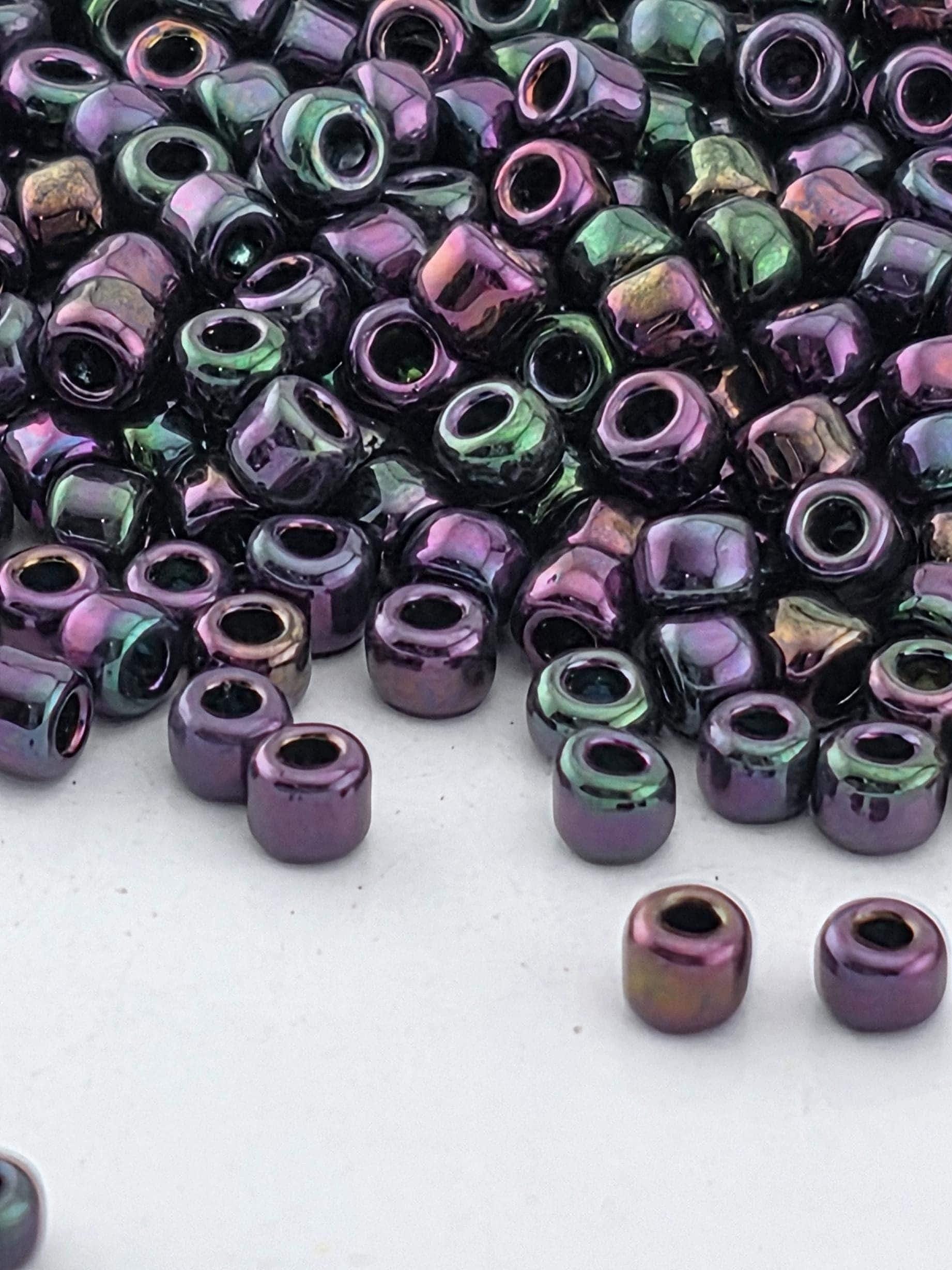 Peacock Opaque Iris Matsuno Seed Beads | Size 11/0 (2mm) | 15g, ~1650 pcs
