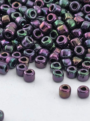Peacock Opaque Iris Matsuno Seed Beads | Size 11/0 (2mm) | 15g, ~1650 pcs