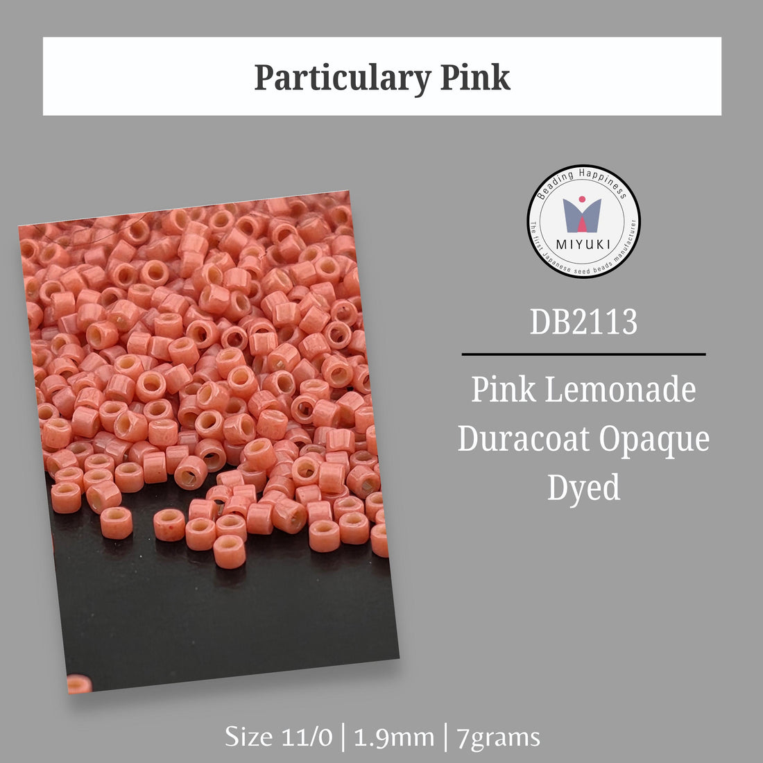 a collection of colored beads, each labeled with a different color, arranged in a row.