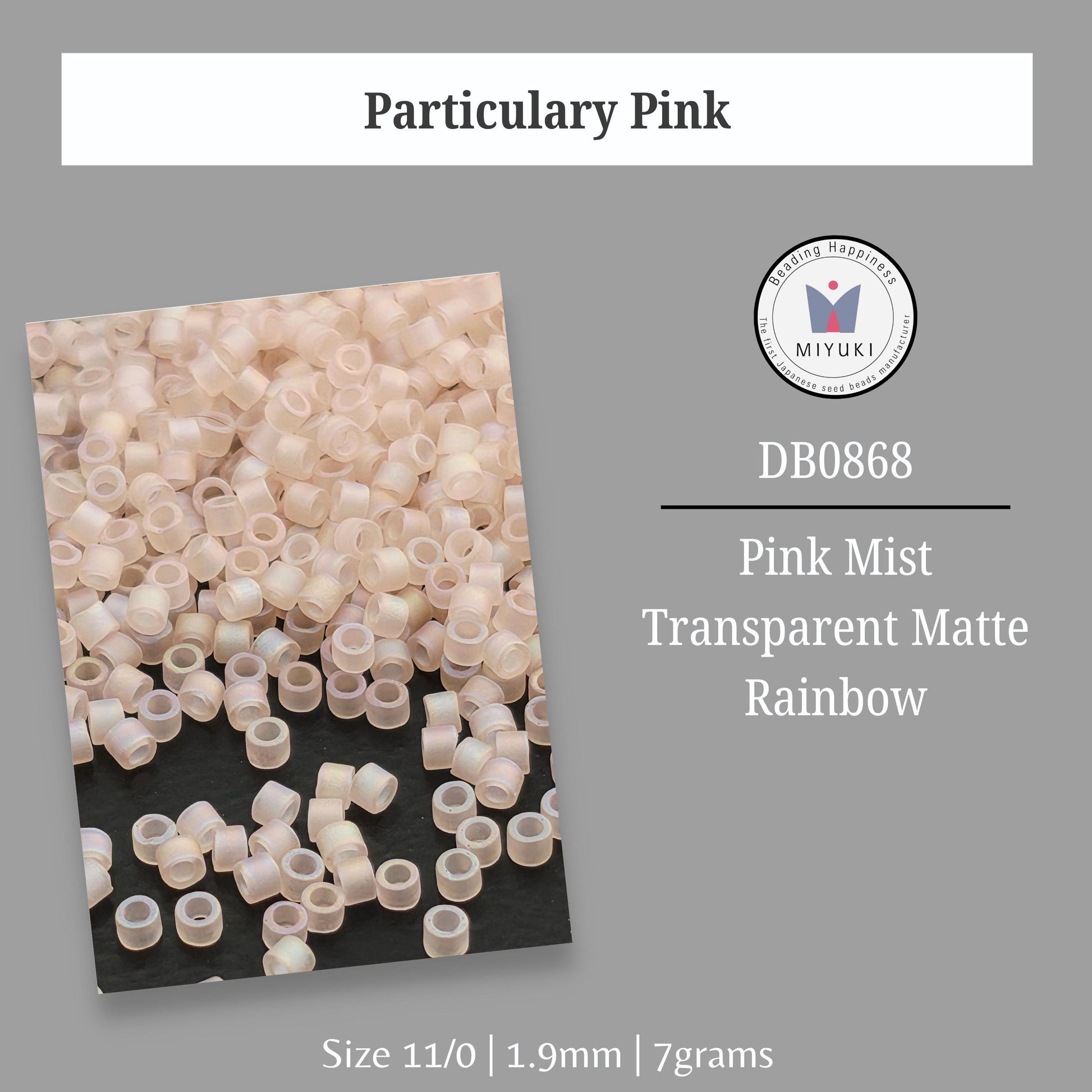 a collection of small, clear beads in various shades of pink, arranged in a visually appealing manner.