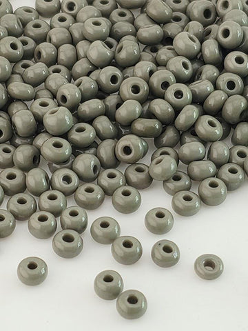 Opaque Gray Seed Beads, Czech Glass - Preciosa Ornela, Size 8 (15 Gram Package, DIY Jewelry Making)