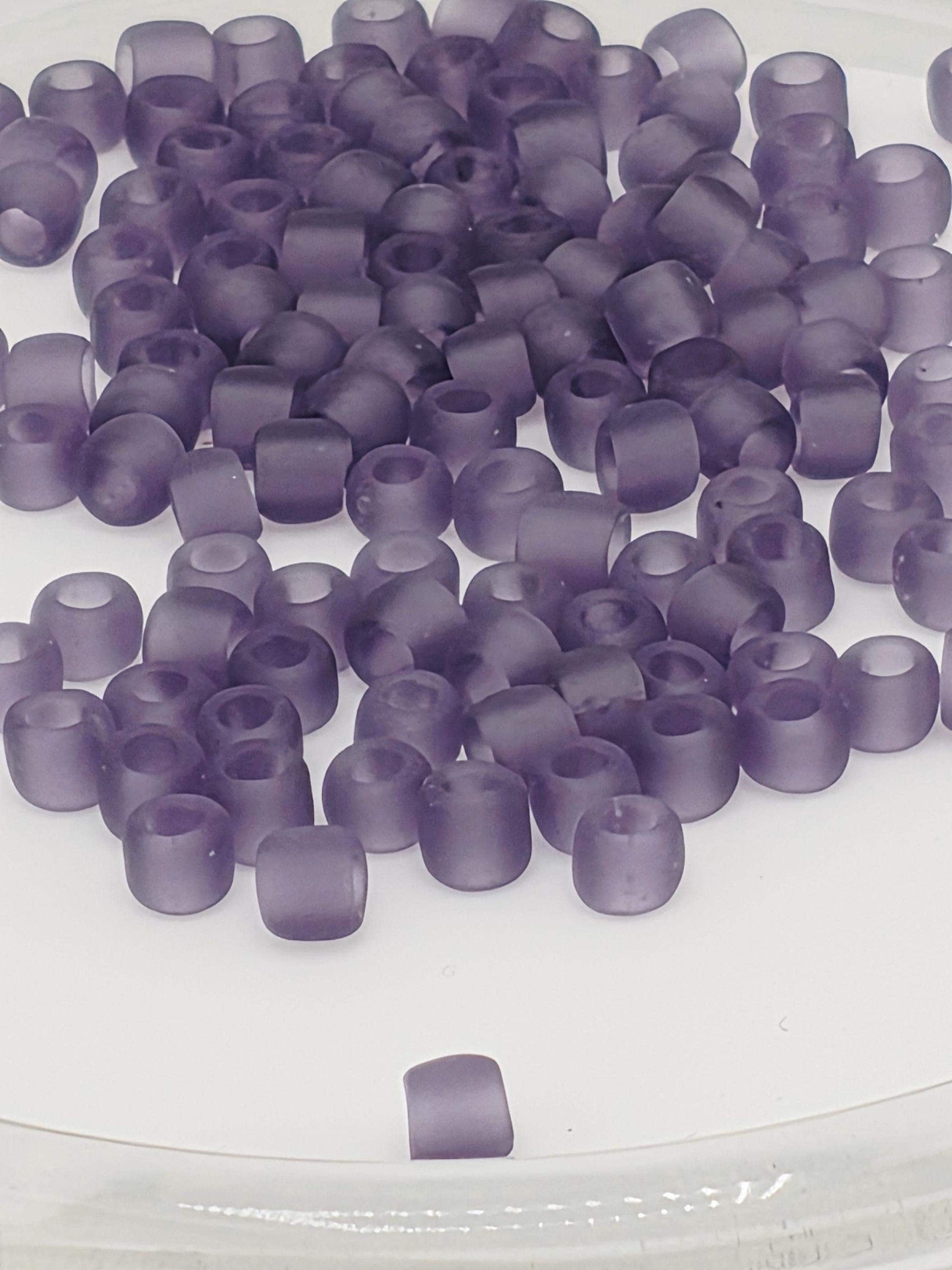 TOHO Round 6/0 Tube 2.5" : Transparent-Frosted Sugar Plum