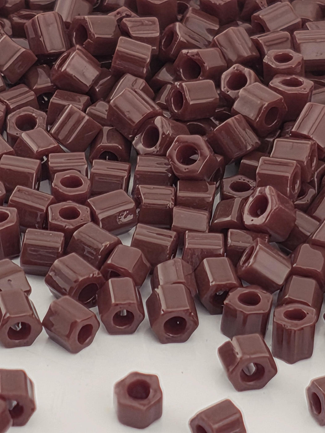 Toho Hex Seed Beads, Opaque Oxblood | Size 8/0, 2.5g Tube