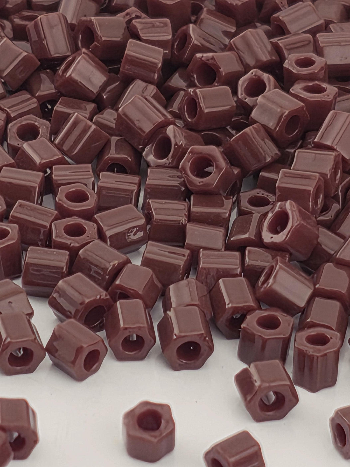 Toho Hex Seed Beads, Opaque Oxblood | Size 8/0, 2.5g Tube