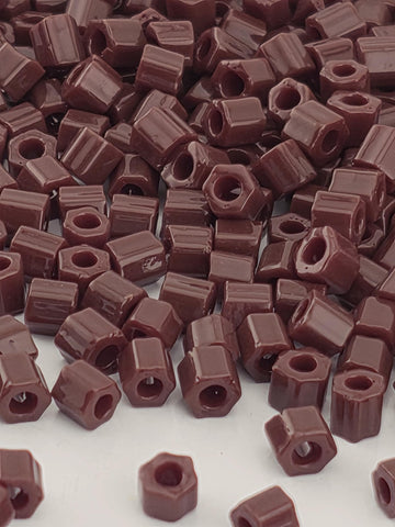 Toho Hex Seed Beads, Opaque Oxblood | Size 8/0, 2.5g Tube