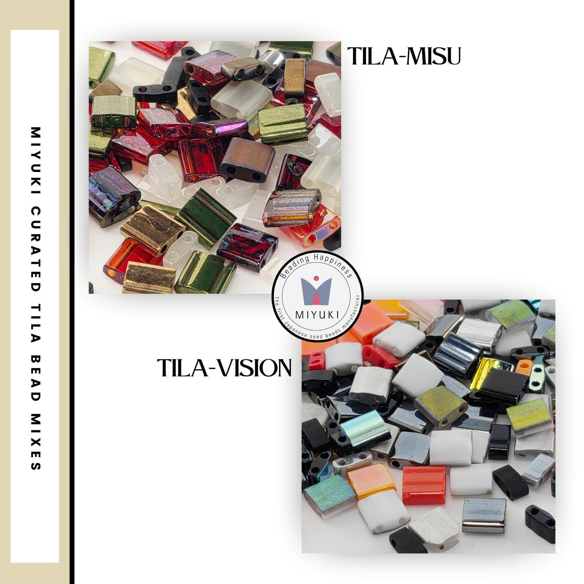 Miyuki Tila, Half-Tila & Quarter-Tila Bead Mixes | 7.5g