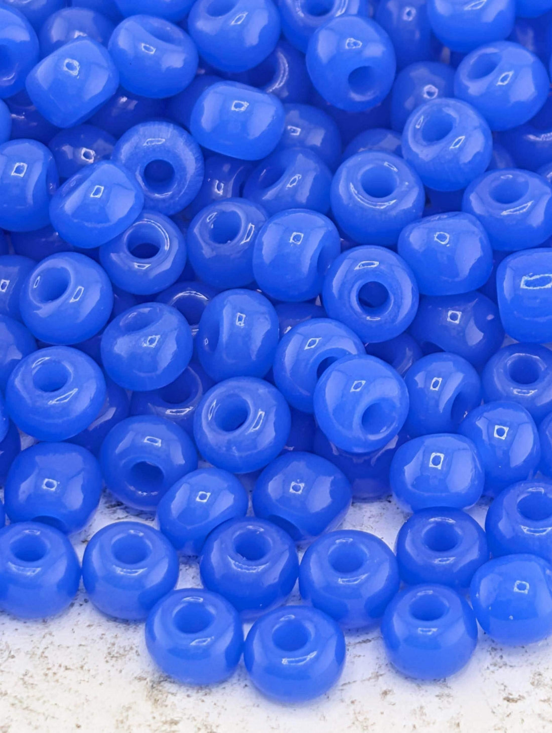 Blue Seed Beads, Translucent Opal | Preciosa Czech Glass Size 6/0 | Bead Weaving, Jewelry Making