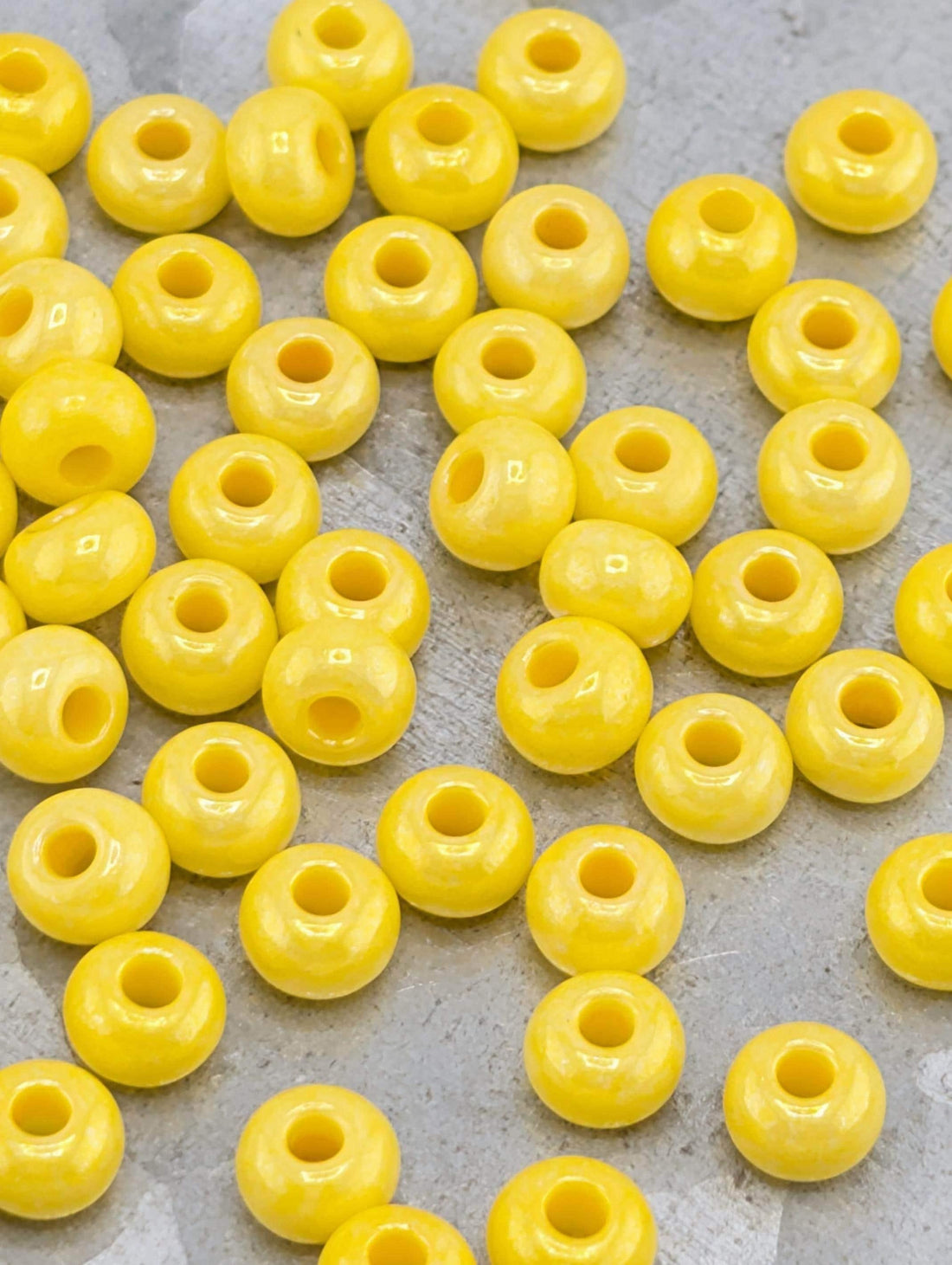 Opaque Lemon Drop Seed Beads, Size 6 | Czech Glass | 15g Preciosa-Ornela