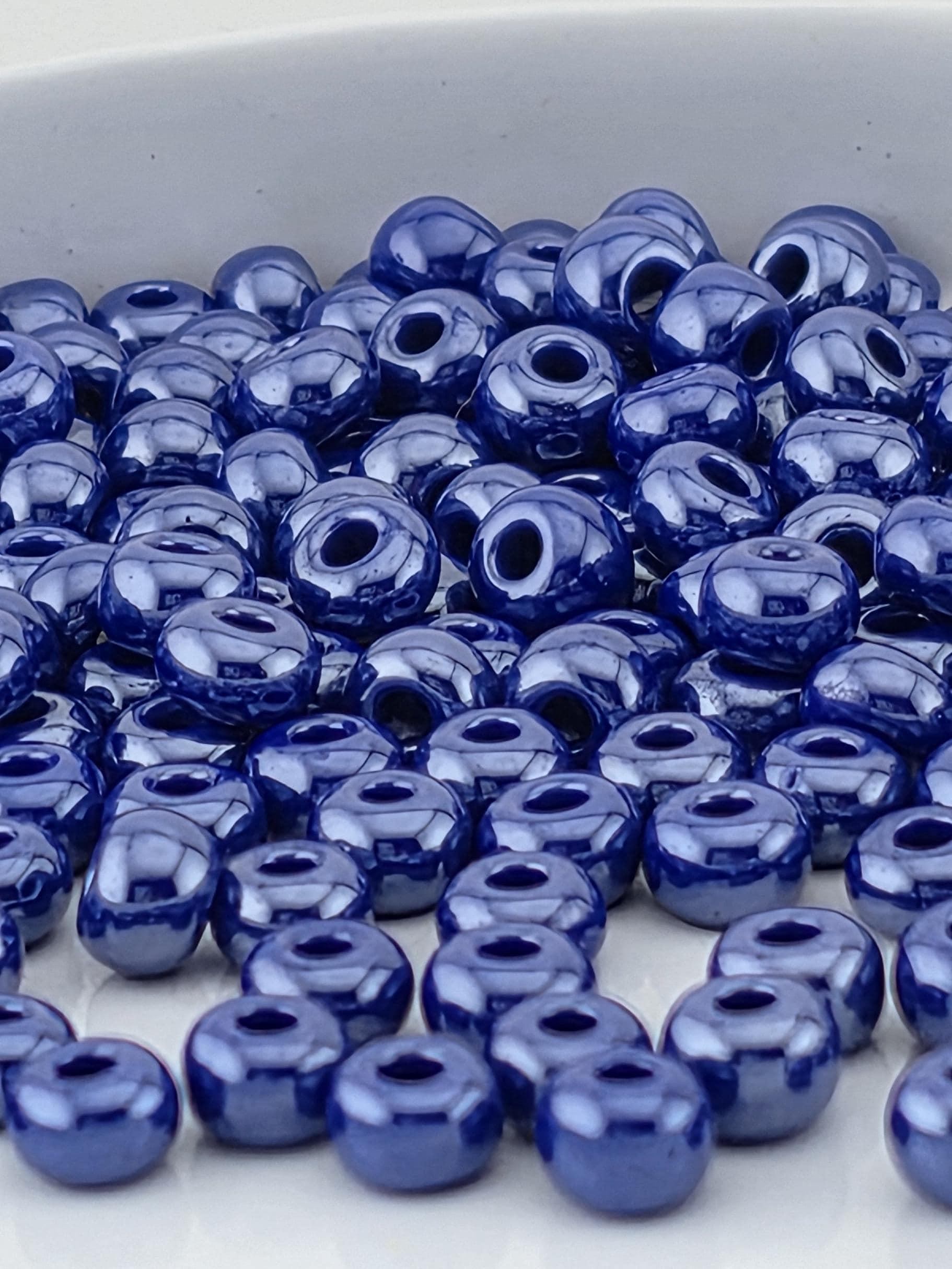 Transparent Blue Luster Size 6/0 Seed Beads - Preciosa Ornela Czech Glass, 15g Pack - Bead Weaving, Embroidery & DIY Jewelry