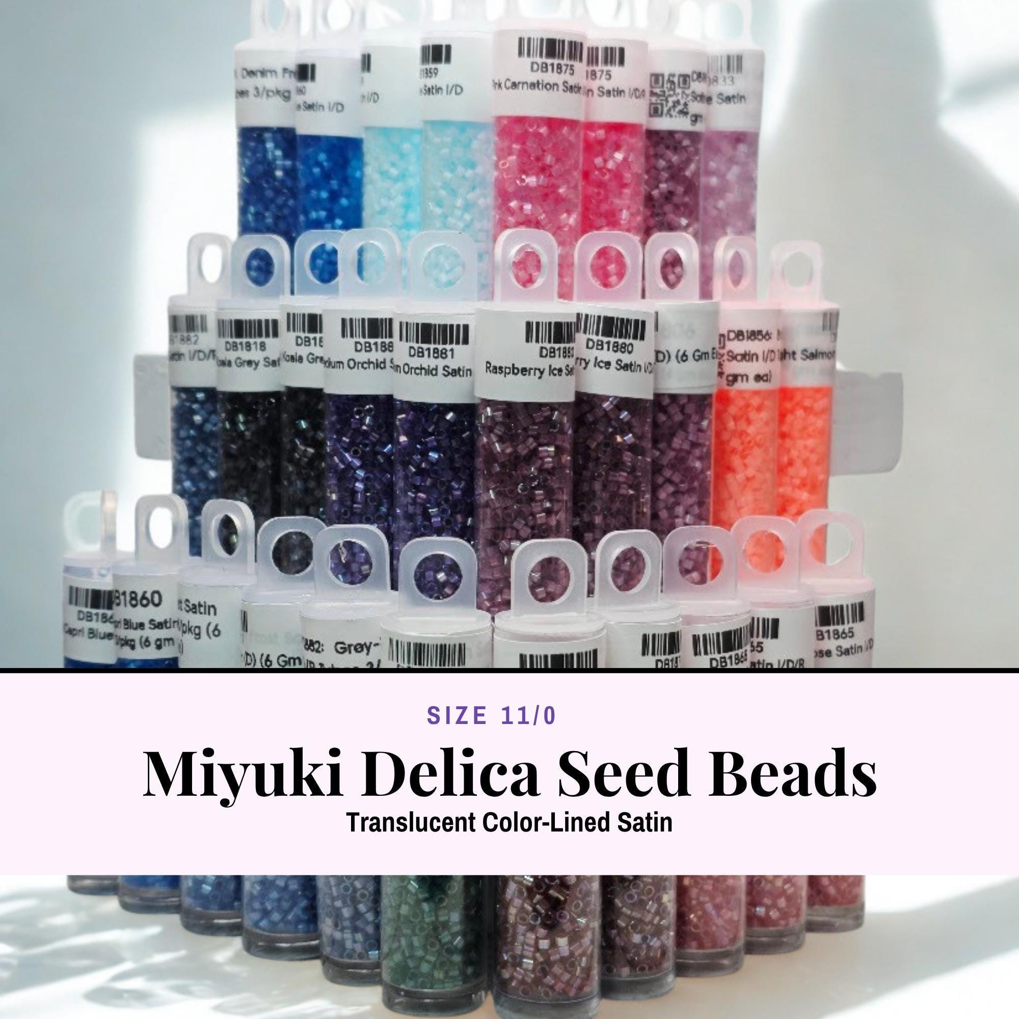 Miyuki Delica Seed Beads: Satin Finish, 6g for Jewelry Making
